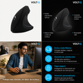 VOLTIQ MousePro — Ratón Vertical Ergonómico Inalámbrico