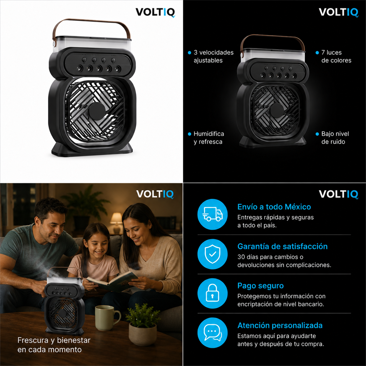 VOLTIQ CoolTank — Mini Enfriador de Aire Evaporativo Portátil