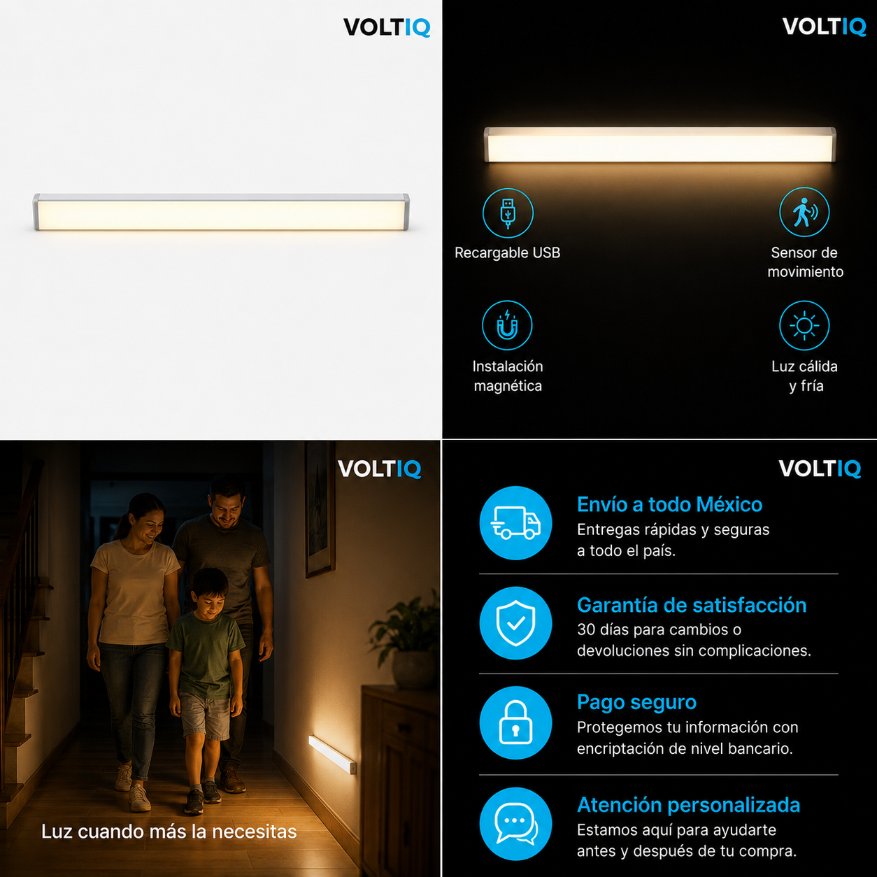 VOLTIQ LightBar — Barra LED Recargable para Emergencias